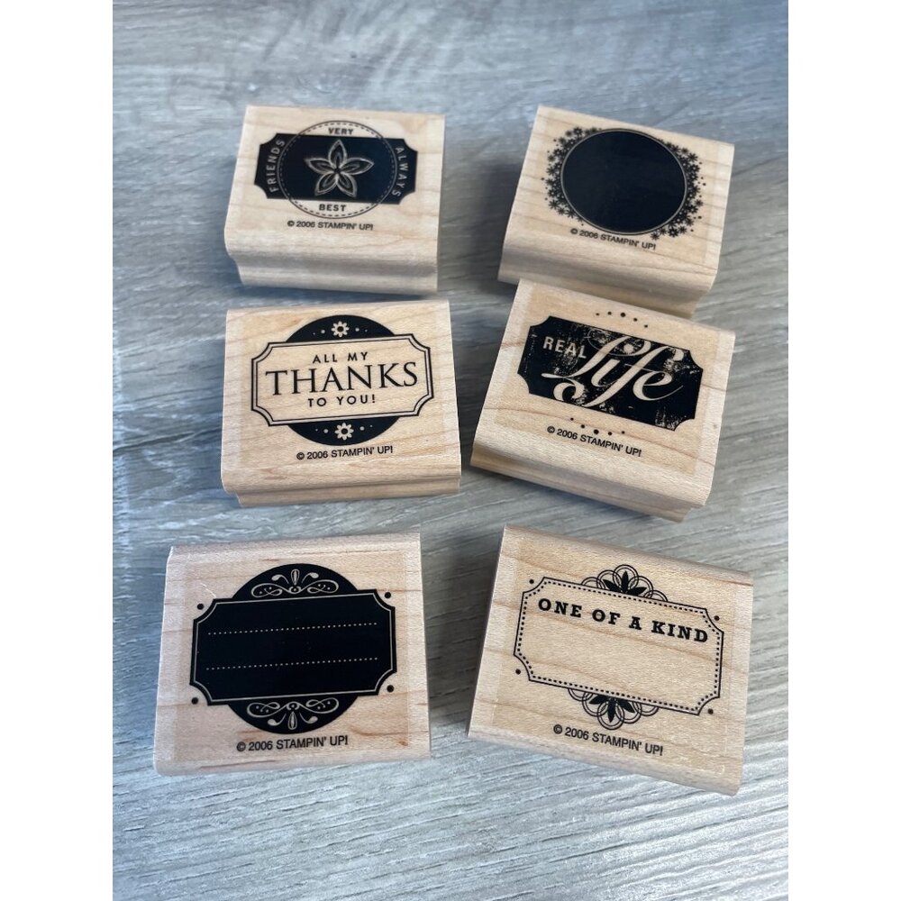 Stampin Up Mounted Rubber‎ Stamp Designer Label Tags